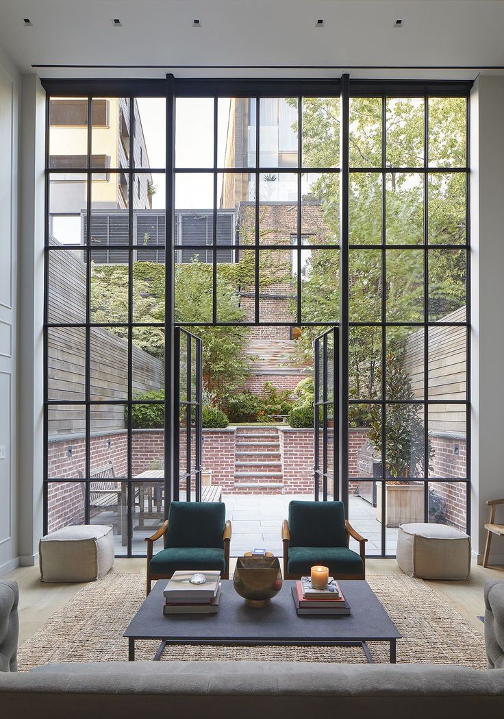 Steel window living room